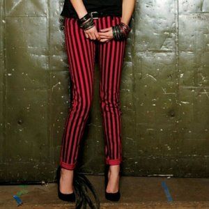 Authentic Icon Jeans red and black stripes